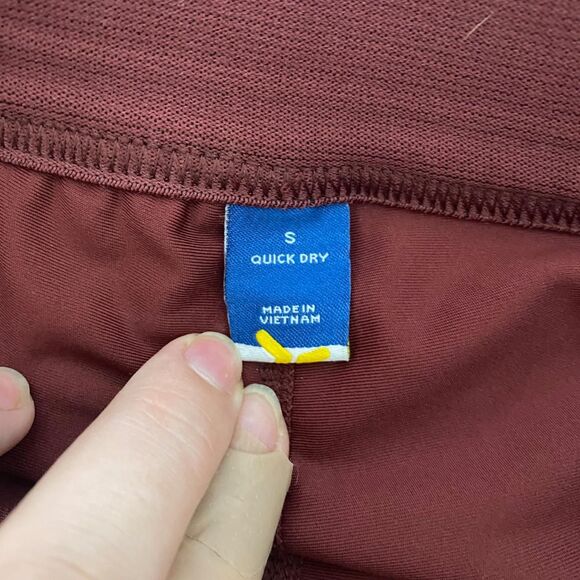 Burgundy Dark Berry Red Athleisure Pleated Mini Tennis Skirt Skort Size S - Picture 5 of 7